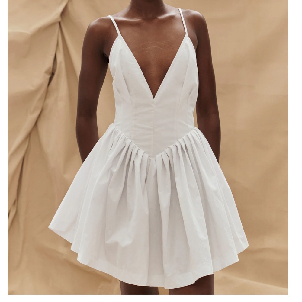 PARIS GEORGIA paloma mini dress white